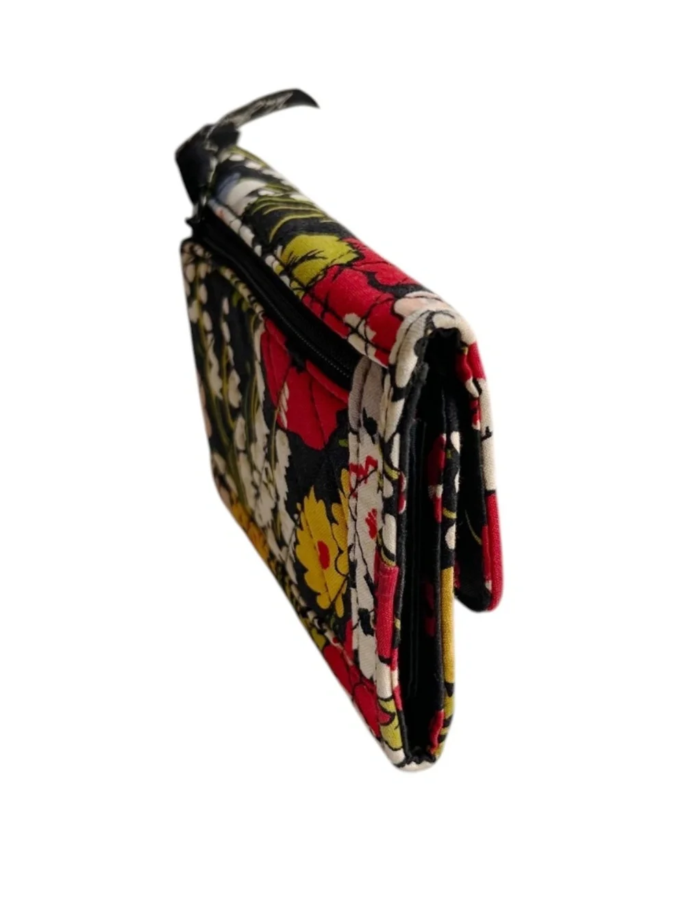 Vera Bradley Euro Tri-fold Wallet Poppy Fields Pattern - Picture 5 of 10